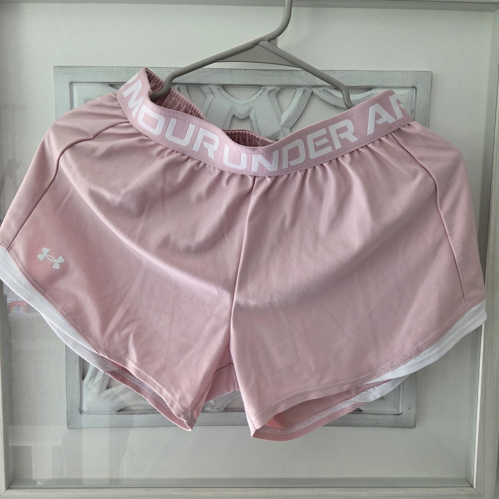 Under Armour Pink Athletic Shorts with Elastic Waistband